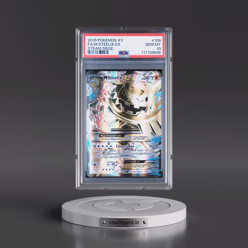 2016 Pokémon XY Steam Siege #109 M Steelix EX - Holo Full Art (PSA 10 GEM MINT)