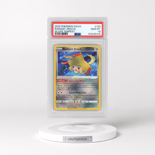 2022 Pokémon Sword & Shield Silver Tempest #120 Radiant Jirachi - Holo (PSA 10 GEM MINT)