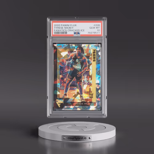 2020 Panini Flux #208 Tyrese Maxey - Fanatics Cracked Ice (PSA 10 GEM MINT)