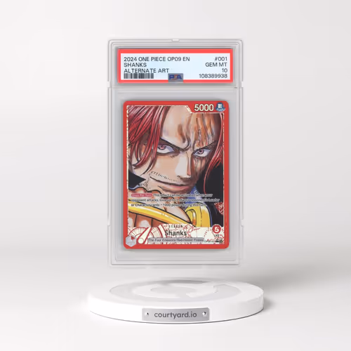 2024 One Piece OP09-Emperors in the New World #001 Shanks - Alternate Art (PSA 10 GEM MINT)
