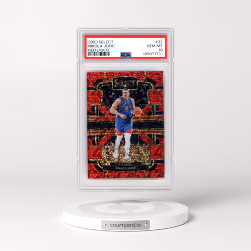 2023 Panini Select #32 Nikola Jokic - Red Disco (PSA 10 GEM MINT)