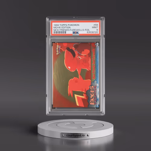 1999 Topps Pokémon the Movie Edt #59 Movie Edition - New Friends and Farewells-Foil (PSA 9 MINT)