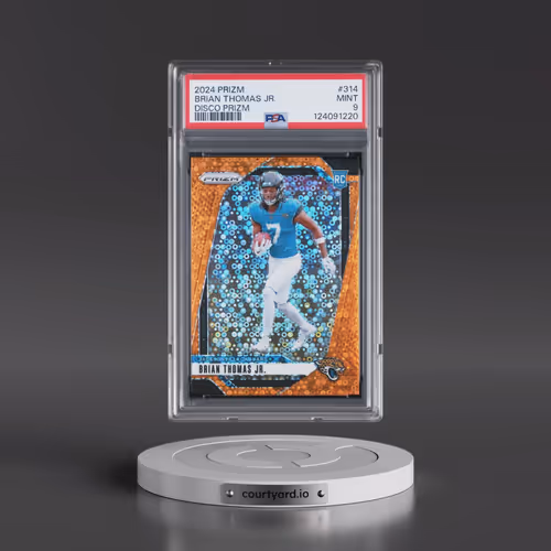 2024 Panini Prizm #314 Brian Thomas Jr. - Disco Prizm (PSA 9 MINT)
