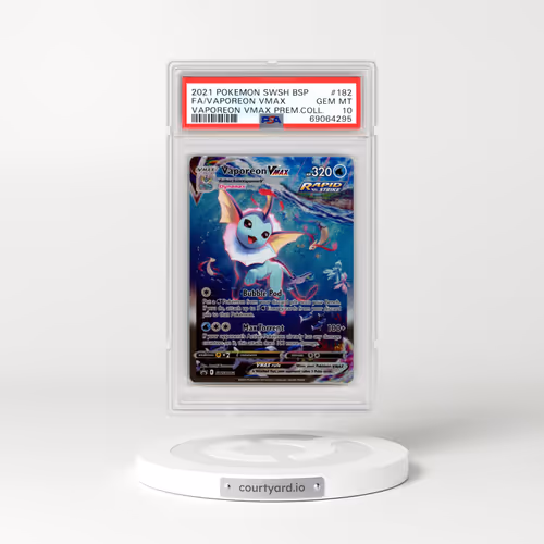 2021 Pokémon Swsh Black Star Promo #182 Vaporeon Vmax - Full Art Vaporeon Vmax Premium Collection (P