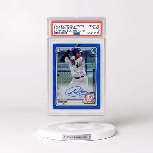 2020 Bowman Chrome Sapphire Edition Autographs #BSPAEP Everson Pereira (PSA 9 MINT)