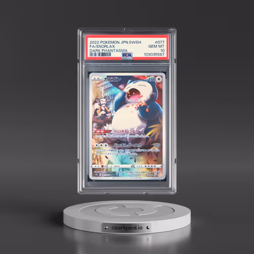 2022 Pokémon Sword & Shield Dark Phantasma #077 Snorlax - Full Art (PSA 10 GEM MINT)