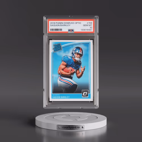2018 Panini Donruss Optic #156 Saquon Barkley (PSA 10 GEM MINT)