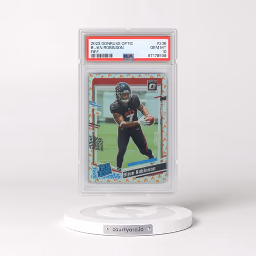 2023 Panini Donruss Optic #206 Bijan Robinson - Fire (PSA 10 GEM MINT)