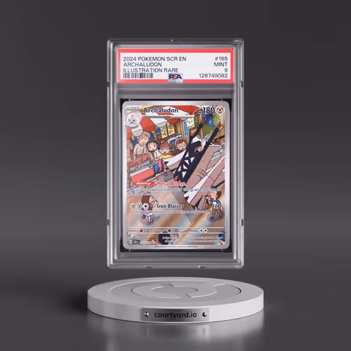 2024 Pokémon Scr EN-Stellar Crown #155 Archaludon - Illustration Rare (PSA 9 MINT)