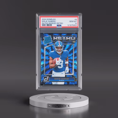 2024 Panini Donruss Rated Rookies Retro #6 Malik Nabers (PSA 10 GEM MINT)