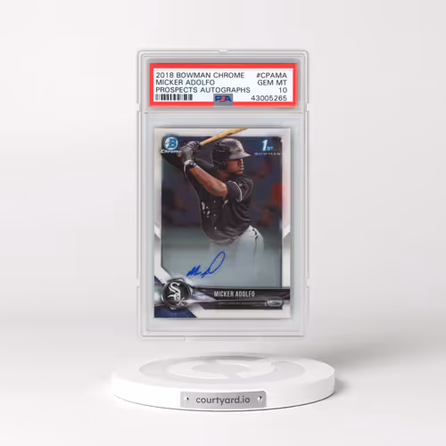 2018 Bowman Chrome Prospects Autographs #CPAMA Micker Adolfo (PSA 10 GEM MINT)