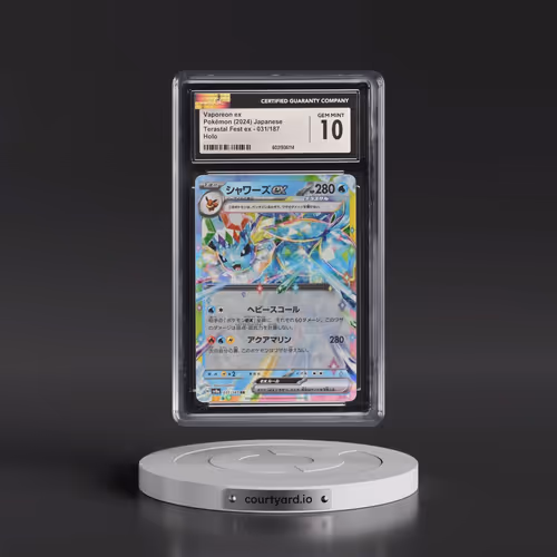 2024 Pokémon Sv8a-Terastal Fest EX #031 Vaporeon EX - Holo (CGC 10 GEM MINT)