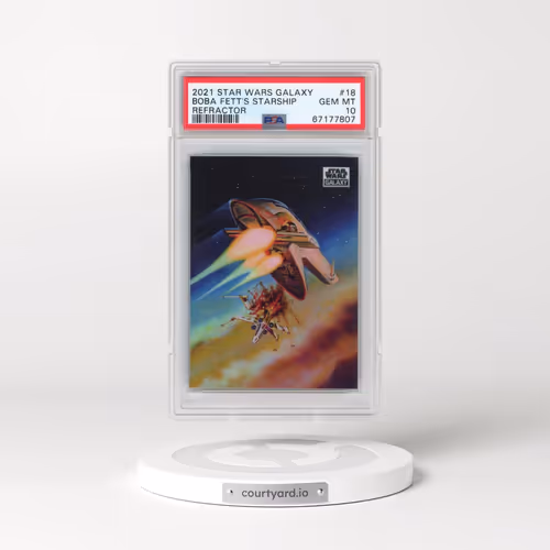 2021 Topps Chrome Star Wars Galaxy #18 Boba Fett's Starship - Refractor (PSA 10 GEM MINT)