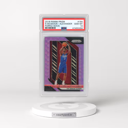 2018 Panini Prizm #184 Shai Gilgeous-Alexander - Purple Wave (PSA 10 GEM MINT)