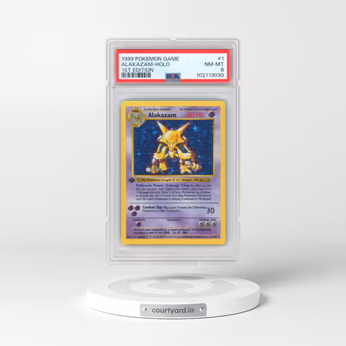 1999 Pokémon Game #1 Alakazam - 1st Edition Holo (PSA 8 NM-MT)