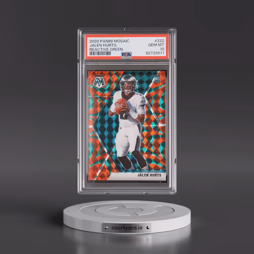 2020 Panini Mosaic #222 Jalen Hurts - Reactive Green (PSA 10 GEM MINT)