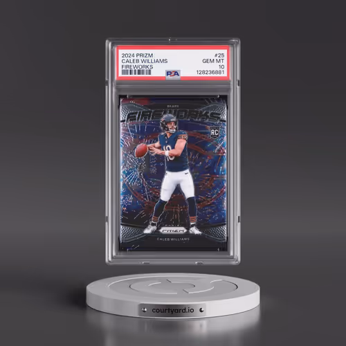 2024 Panini Prizm Fireworks #25 Caleb Williams (PSA 10 GEM MINT)