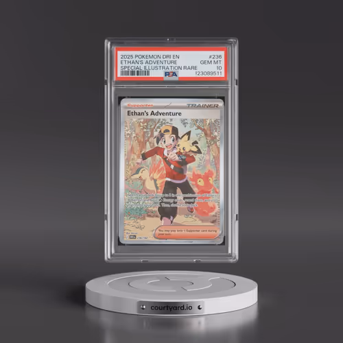 2025 Pokémon Dri EN-Destined Rivals #236 Ethan's Adventure - Special Illustration Rare (PSA 10 GEM M