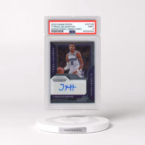 2020 Panini Prizm Sensational Signatures #SSTHB Tyrese Haliburton (PSA 9 MINT)