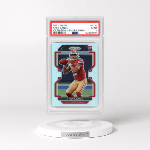 2021 Panini Prizm #V333 Trey Lance - Variation-Silver Prizm (PSA 9 MINT)