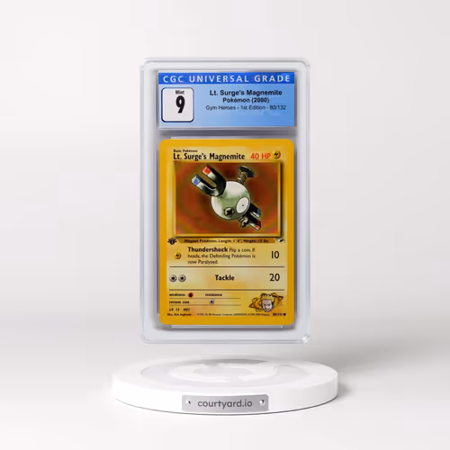 2000 Gym Heroes #80/132 Lt. Surge's Magnemite - 1st Edition 1st Edition (CGC 9 MINT)