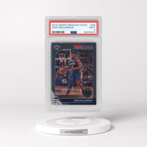 2019 Panini Hoops Premium Stock #258 Zion Williamson (PSA 9 MINT)