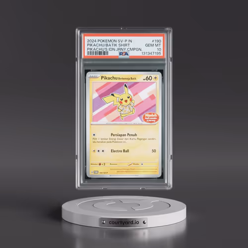 2024 Pokémon SV-P Promo #190 Pikachu in Batik Shirt - Pikachu's Indonesia Journey Campaign (PSA 10 G