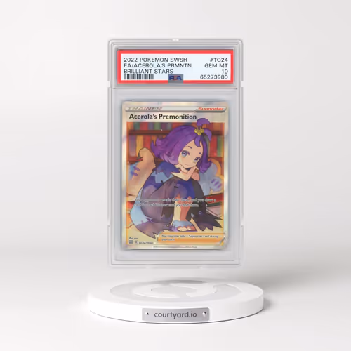 2022 Pokémon Sword & Shield Brilliant Stars #TG24 Acerola's Premonition - Full Art (PSA 10 GEM MINT)