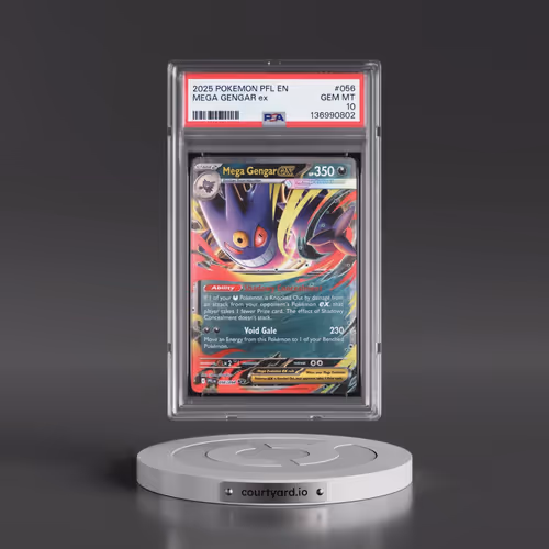 2025 Pokémon Pfl EN-Phantasmal Flames #056 Mega Gengar EX - Holo (PSA 10 GEM MINT)