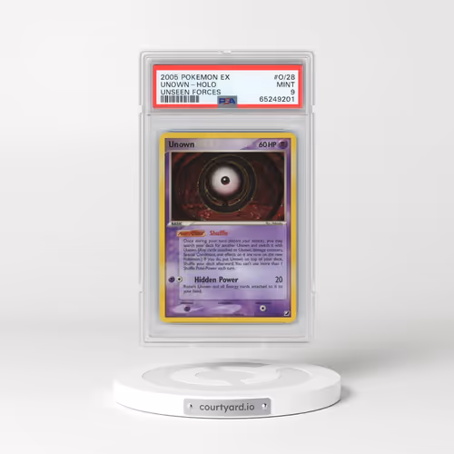 2005 Pokémon EX Unseen Forces #O/28 Unown - Holo (PSA 9 MINT)