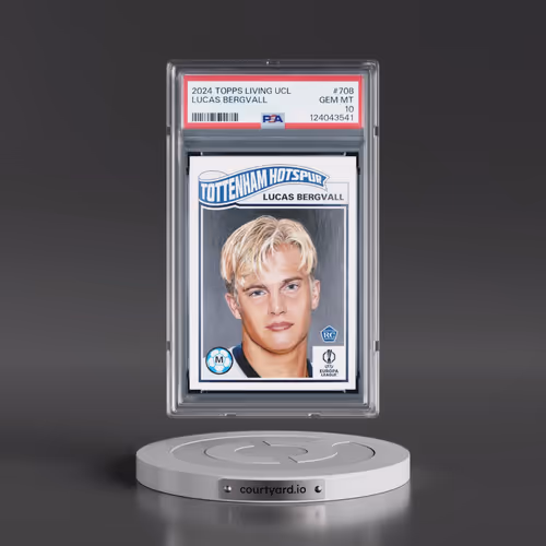 2024 Topps Living UEFA Champions League #708 Lucas Bergvall (PSA 10 GEM MINT)