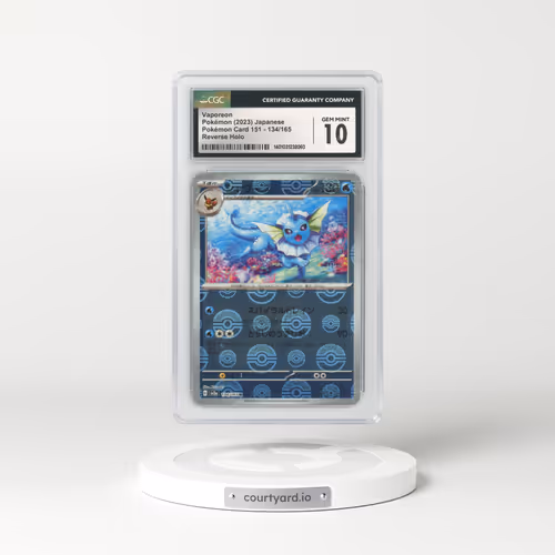 2023 Japanese Pokémon 151 #134 Vaporeon - Holo Poke Ball Reverse Holo (CGC 10 GEM MINT)