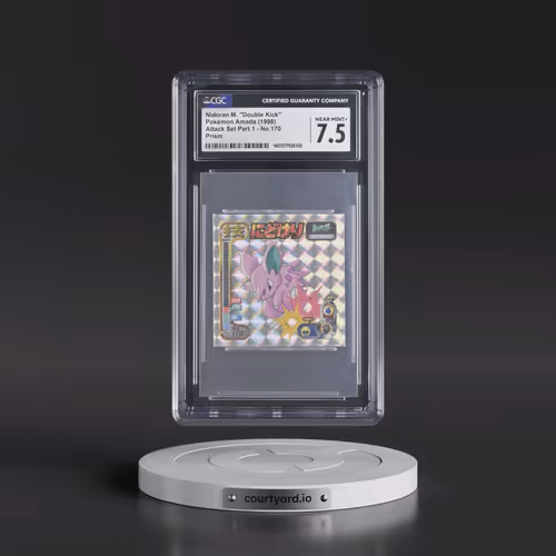 1998 Seal Retsuden Technique (1998 Amada)(1st Gen.) #170 Nidoran M. - Double Kick - Prism (CGC 7.5 N
