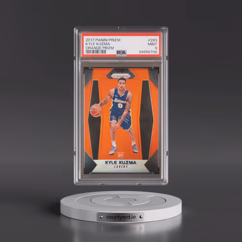 2017 Panini Prizm #283 Kyle Kuzma - Orange Prizm (PSA 9 MINT)