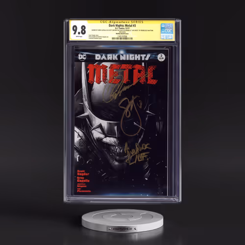 Dark Nights: Metal #3 CGC 9.8 White Pages (DC Comics, 12/17) - Signature Series Mattina Sketch Cover