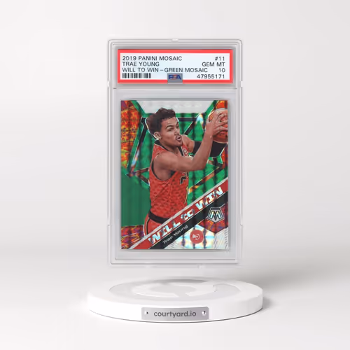 2019 Panini Mosaic Will to Win #11 Trae Young - Green Mosaic (PSA 10 GEM MINT)
