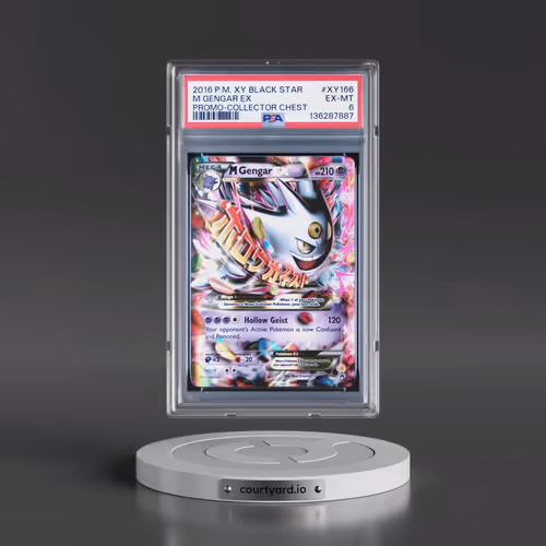 2016 Pokémon XY Black Star Promo #XY166 M Gengar EX - Holo Holo Collector Chest (PSA 6 EX-MT)