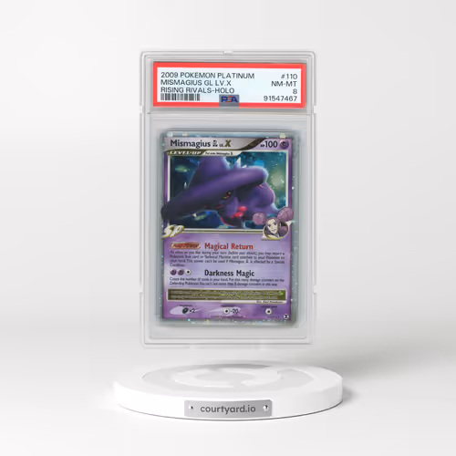 2009 Pokémon Platinum Rising Rivals #110 Mismagius GL LV.X - Holo (PSA 8 NM-MT)