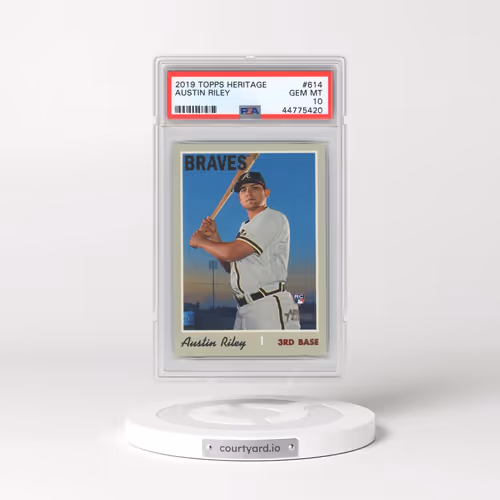 2019 Topps Heritage #614 Austin Riley (PSA 10 GEM MINT)