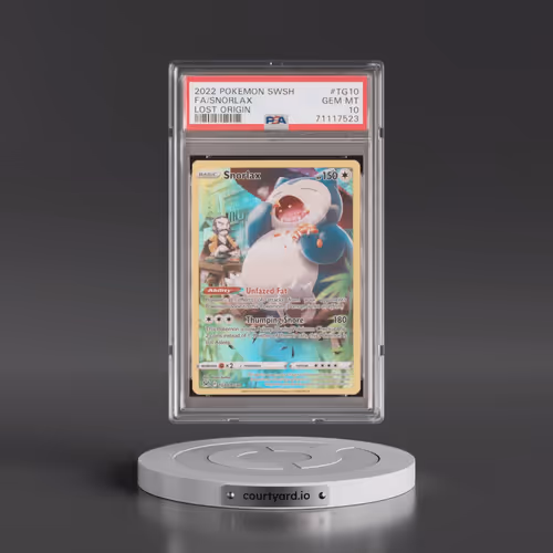 2022 Pokémon Sword & Shield Lost Origin #TG10 Snorlax - Full Art (PSA 10 GEM MINT)