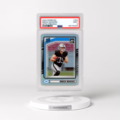 2024 Panini Donruss #394 Brock Bowers - Optic Preview (PSA 9 MINT)