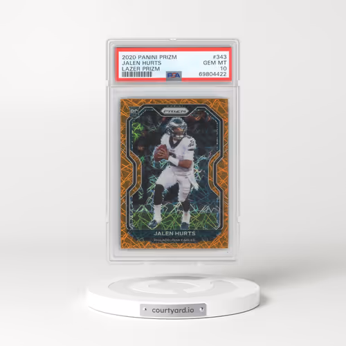 2020 Panini Prizm #343 Jalen Hurts - Lazer Prizm (PSA 10 GEM MINT)