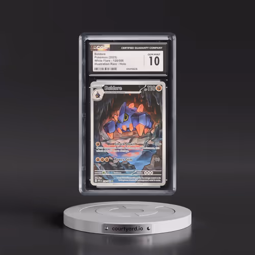 2025 Pokémon Wht EN-White Flare #128 Boldore - Illustration Rare (CGC 10 GEM MINT)