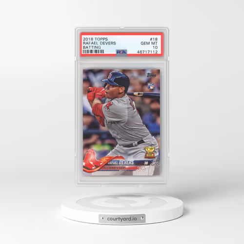 2018 Topps #18 Rafael Devers - Batting (PSA 10 GEM MINT)