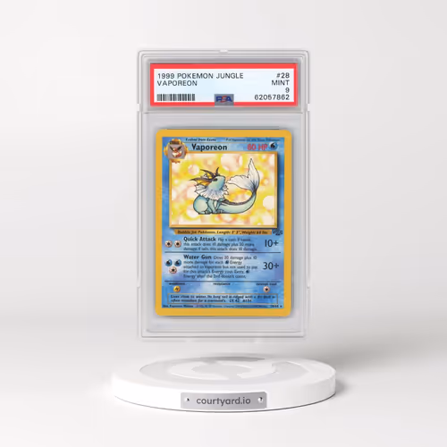 1999 Pokémon Jungle #28 Vaporeon (PSA 9 MINT)