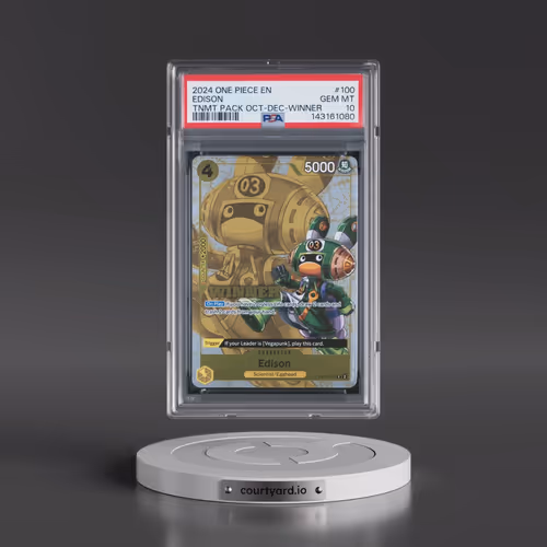 2024 One Piece Tournament Pack October-December #100 Edison - Winner (PSA 10 GEM MINT)