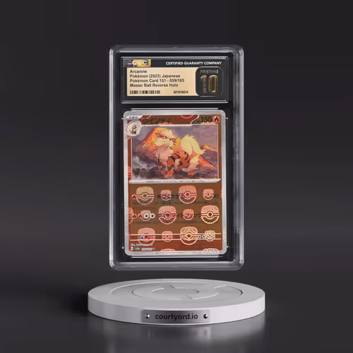 2023 Pokémon Card 151 #059/165 Arcanine - Reverse Holo Master Ball (CGC 10 PRISTINE)