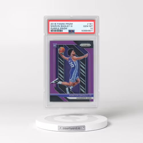 2018 Panini Prizm #181 Marvin Bagley III - Purple Prizm (PSA 10 GEM MINT)