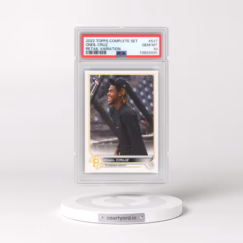 2022 Topps Complete Set #537 Oneil Cruz - Retail Variation (PSA 10 GEM MINT)