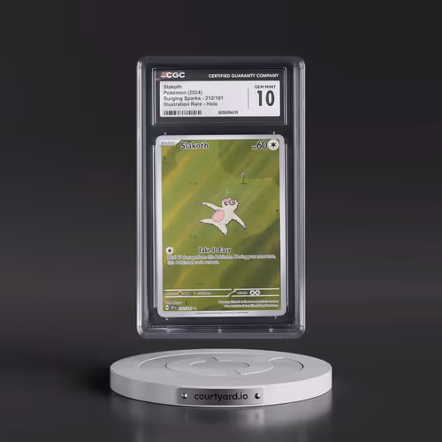 2024 Surging Sparks - SSP EN #212/191 Slakoth - Illustration Rare Holo (CGC 10 GEM MINT)